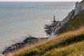 EASTBOURNE, EAST SUSSEX/UK - AUGUST 15 : View of Beachy Head Lighthouse near Eastbourne on August 15,2008 Royalty Free Stock Photo