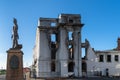 View of the burnt out Claremont Hotel in Eastbourne East Sussex on January 18, 2020