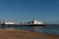 View of Eastbourne Pier in East Sussex on January 28 Royalty Free Stock Photo