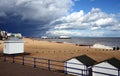 Eastbourne Pier and beach, East Sussex, England, UK. Royalty Free Stock Photo