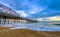 Eastbourne Pier and beach, East Sussex, England, UK Royalty Free Stock Photo