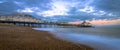 Eastbourne Pier and beach, East Sussex, England, UK