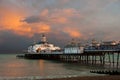 Eastbourne pier at sunset Royalty Free Stock Photo