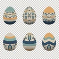 Colorful egg design In celebration of Easter Day. Vector illustration