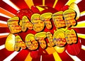 Easter Action - Comic book style holiday related text. Royalty Free Stock Photo