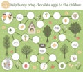 Easter adventure board game for children with cute characters and traditional symbols.
