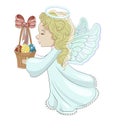 Easter angel with egg basket