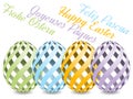 Easter background with four languages