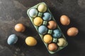 Natural dyed easter eggs