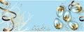 Easter background with place for text. Banner or poster for Easter. Blue. Golden eggs. Spring Break. Promotions and sales. Website