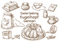 Easter baking. Kugelhopf. German. Royalty Free Stock Photo