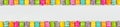 Colorful Easter banner with double border of Easter Eggs over a white background with copy space Royalty Free Stock Photo
