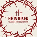 Easter banner with crown of thorns and inscription