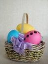 Easter Basket of Eggs Royalty Free Stock Photo