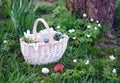 Easter basket with food