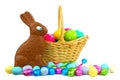 Easter basket and treats Royalty Free Stock Photo