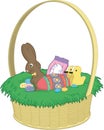 Easter Basket Vector Illustration Royalty Free Stock Photo