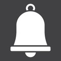 Easter bell glyph icon, easter and holiday