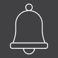 Easter bell line icon, easter and holiday