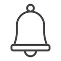 Easter bell line icon, easter and holiday