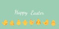 Easter birds poster invitation in pastel color.