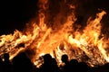 Easter bonfire in Spreewald Region, Germany.