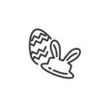 Easter bonnet line icon