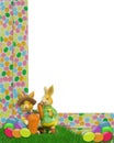 Easter Border with bunnies