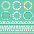 Easter borders and circle frames