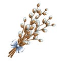 Easter bouquet from twigs easter blossom willow tree