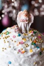 Easter bread and Angels Royalty Free Stock Photo