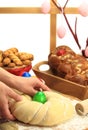 Easter bread dough Royalty Free Stock Photo
