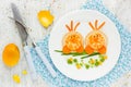 Easter breakfast for kids food art idea cute Easter chicks