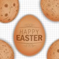 Easter brown eggs background