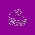 Easter Brunch linear lettering