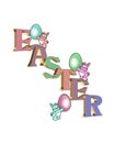 Easter bunnies and 3D text