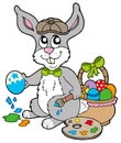 Easter bunny artist Royalty Free Stock Photo