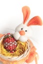 Easter Bunny Basket With Egg From Beads
