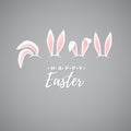 Easter bunny body parts. Vector art. Royalty Free Stock Photo