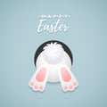 Easter bunny body parts. Vector art.