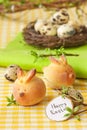 Easter bunny buns. Royalty Free Stock Photo