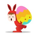 Easter Bunny carry an egg