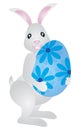 Easter Bunny Carrying Big Egg Illustration Royalty Free Stock Photo