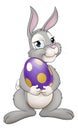 Easter Bunny Cartoon Rabbit With Giant Egg Royalty Free Stock Photo