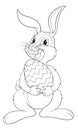 Easter Bunny Cartoon Rabbit With Giant Egg Royalty Free Stock Photo