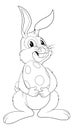Easter Bunny Cartoon Rabbit With Giant Egg Royalty Free Stock Photo