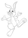 Easter Bunny Cartoon Rabbit Illustration Royalty Free Stock Photo