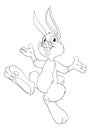 Easter Bunny Cartoon Rabbit Illustration Royalty Free Stock Photo