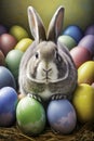 Easter Bunny Delivers Colorful Eggs