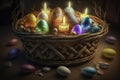 Easter Bunny Delivers Colorful Eggs